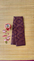 Royal Wine Red Self-Brocade Cotton Saree